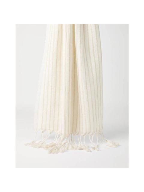 Brunello Cucinelli Brunello Cucinelli Women'S Off White Wool Linen Scarf