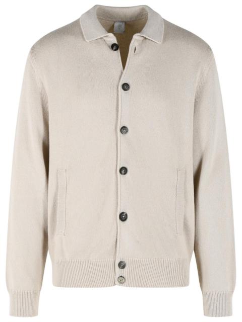 Other Designers Eleventy Beige Cotton And Silk Sweater Men