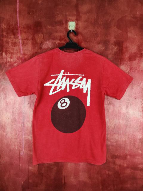 Stüssy Stussy Black Ball Red Short Sleeve T-shirt #S680