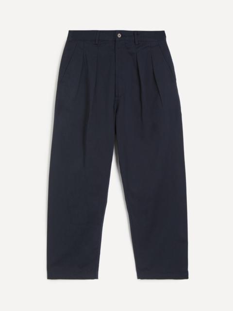 Universal Works Navy Twill Double-Pleat Trousers