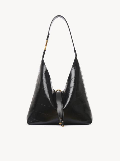 Chloé SMALL MARCIE HOBO BAG IN CROCO-EFFECT LEATHER