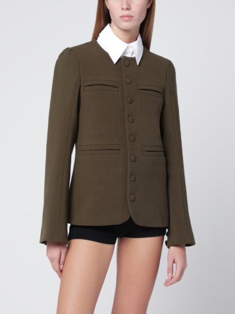 NAMACHEKO Moss green wool-blend jacket