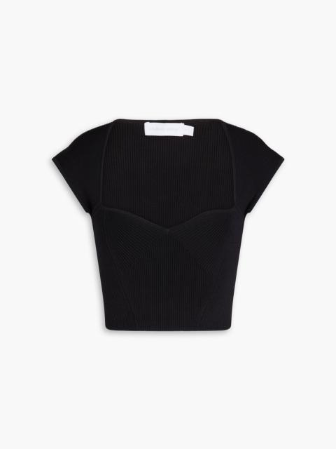 SIMKHAI Abia cropped ribbed-knit top