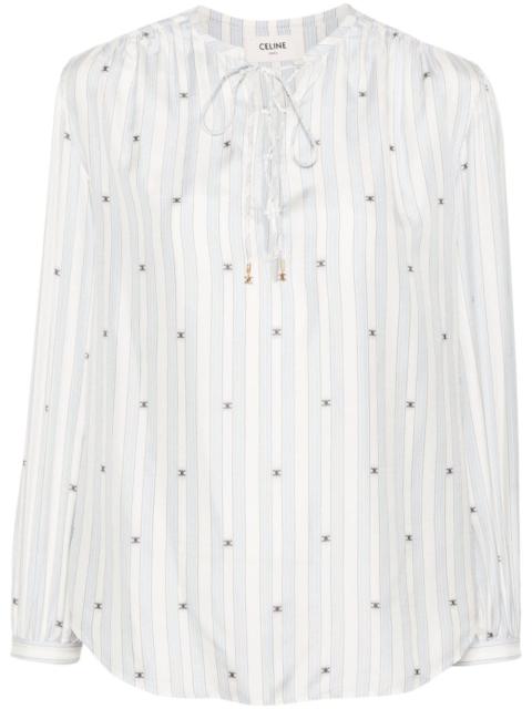 CELINE Celine Women Striped Silk Shirt