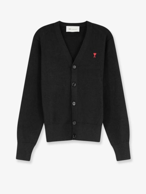 AMI Paris Ami Paris Men Wool Cardigan With Logo Embroidery