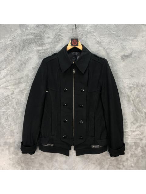 Other Designers Avant Garde - PPFM DOUBLE BREASTED ZIPPER WOOL COAT NICE DESIGNS #6305-59