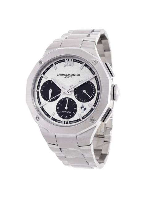Baume Et Mercier - Baume et Mercier Riviera Chronograph Automatic White Dial Men's Watch MOA10827
