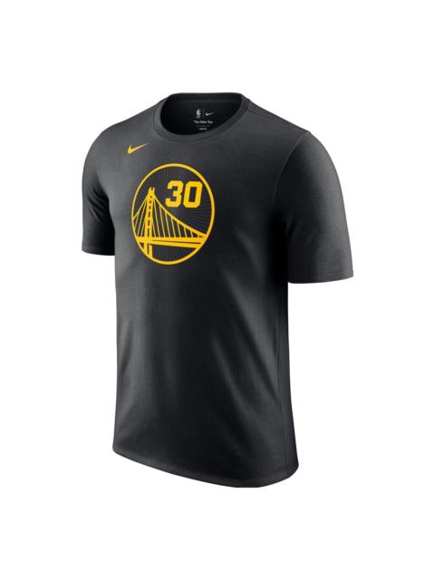 Nike Men's Nike Golden State Warriors Curry Numeric Alphabet Pure Cotton Round Neck Pullover Short Sleeve