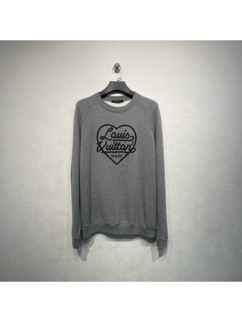 Louis Vuitton Louis Vuitton x Nigo collaboration hoodie featuring a heart-shaped logo print.