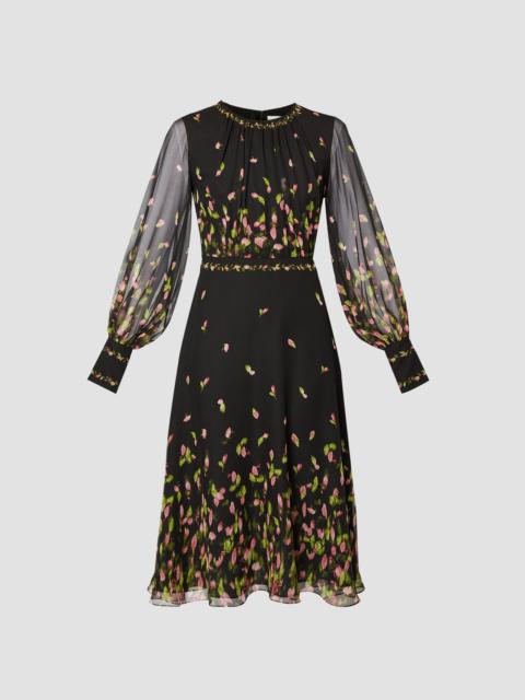 Erdem LONG SLEEVE MIDI DRESS