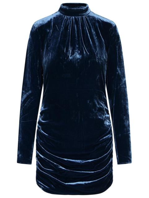 ROTATE Rotate Vilma Dress Blue Silk Blend