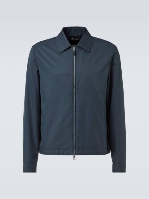 ZEGNA Leather-trimmed blouson