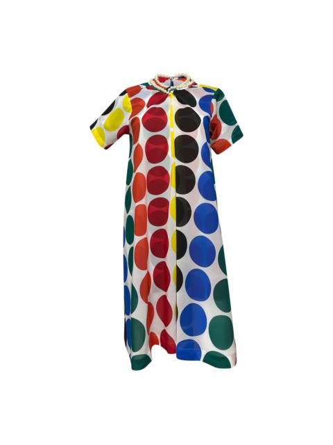 Junya Watanabe JUNYA WATANABE Spring Summer 2001 Pearl Embellished Polka Dot Midi Dress