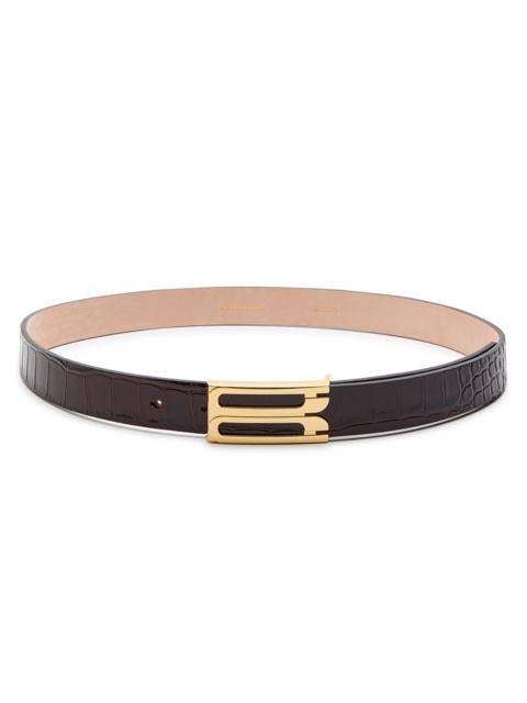 Victoria Beckham Victoria Beckham Frame Crocodile-effect Leather Belt
