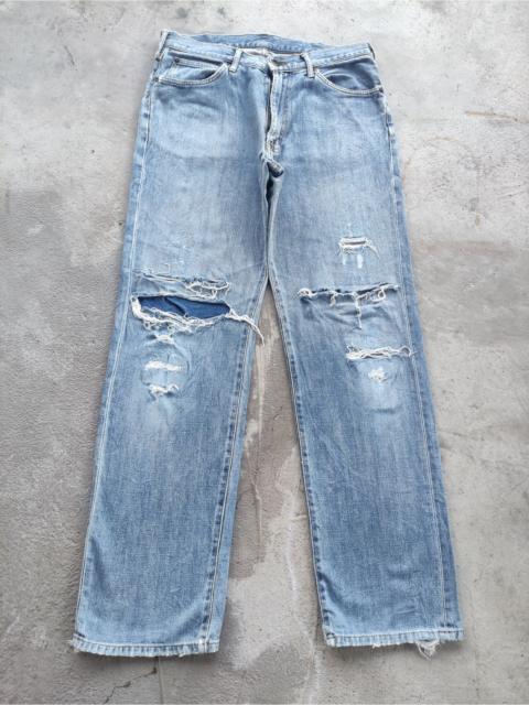 Other Designers Vintage Wrangler Baggy Denim Distressed Faded Denim