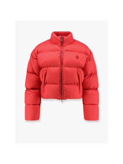 GUCCI GUCCI Red Crop Fit Down Jacket with Iconic Crest New & Authe