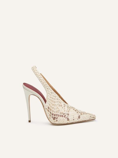 MAGDA BUTRYM Slingback Crochet Cream