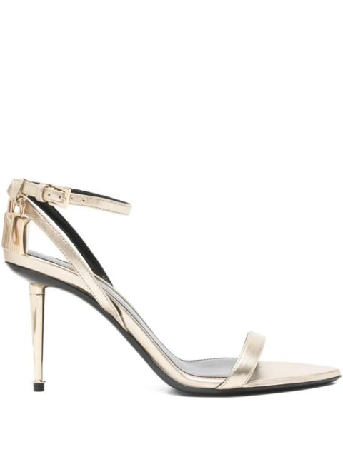 TOM FORD Tom Ford Women Ankle-Strap Padlock 90 Mid Heel Sandals