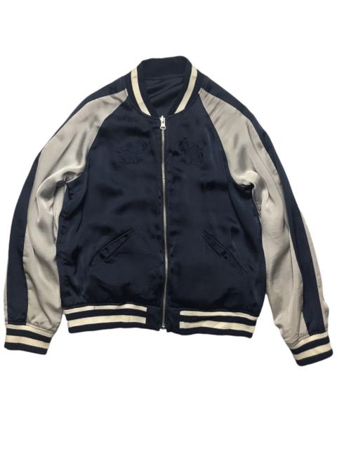 Other Designers Japanese Brand - Retro Girl Sukajan Embroidered Tiger Reversible Jacket