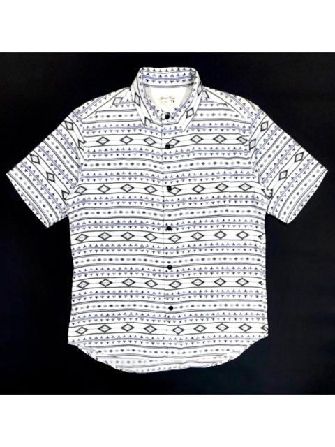 Other Designers Designer - RARE! GLOBAL WORK NATIVE AZTEC TRIBAL NAVAJO SHIRT