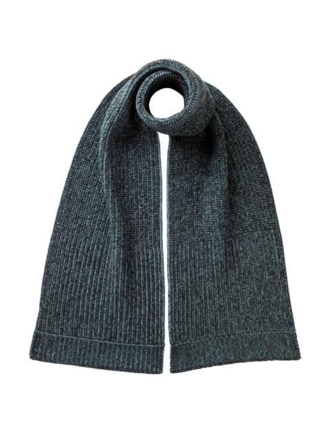 Johnstons of Elgin Donegal Cashmere Blue Knitted Scarf