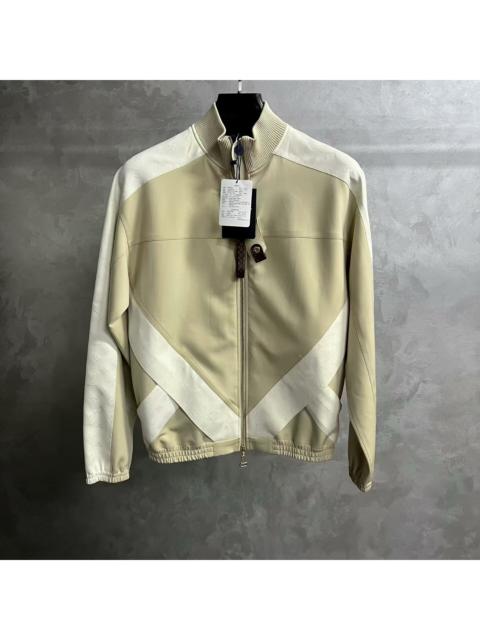 Louis Vuitton Louis Vuitton 2025 Beige Ribbed Color-Block Long-Sleeve Jacket with Zip Closure