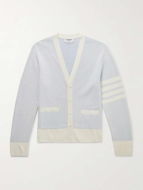Slim-Fit Striped Linen and Cotton-Blend Cardigan