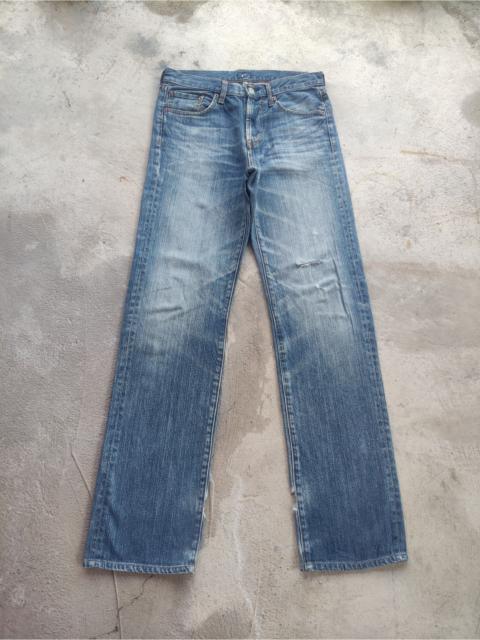 Other Designers Vintage GU Jean Distressed Faded Denim Waist 32
