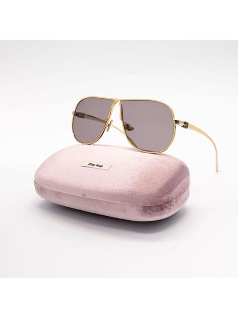 Miu Miu New Miu Miu MUA56S 5AK20I Gold Purple Sunglasses MUA56S