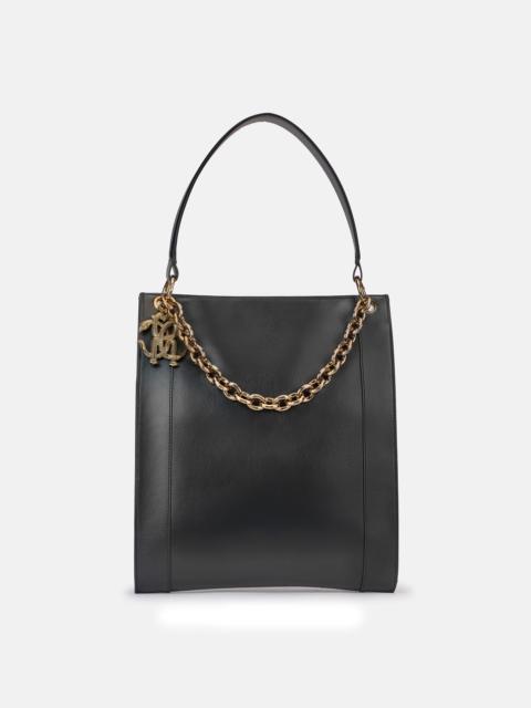 Roberto Cavalli Black Shopper Bag with Chain
