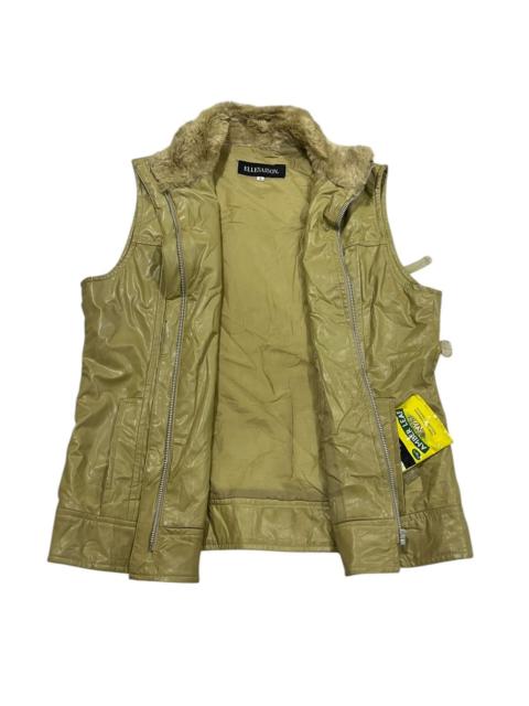 Other Designers Japanese Brand × Leather - Ellesaison Zipped Up Fur Leather Vest