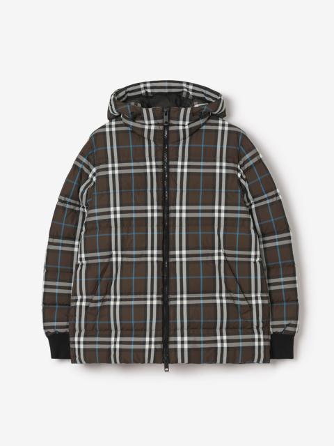 Burberry Check Hooded Puffer Jacket