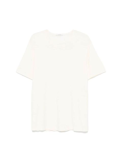 ribbed U-neck T-shirt