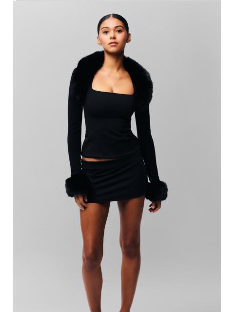 GUIZIO FAUX FUR KNIT BOLERO