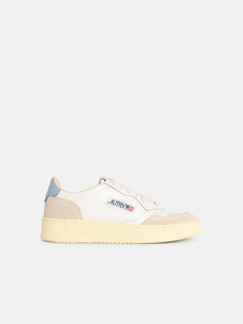 AUTRY 'MEDALIST LOW' WHITE LEATHER SNEAKERS