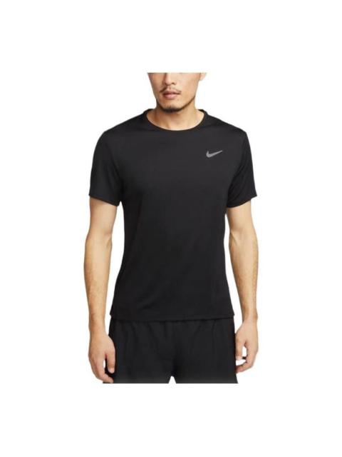 NIKE DRI-FIT UV MILER MEN'S SHORT-SLEEVE RUNNING TOP 'Black' DV9316-010