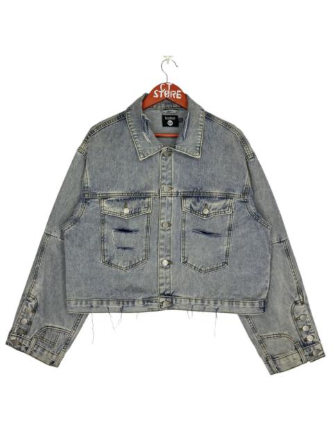 Other Designers Boohoo Distressed Deconstructed Denim Jacket