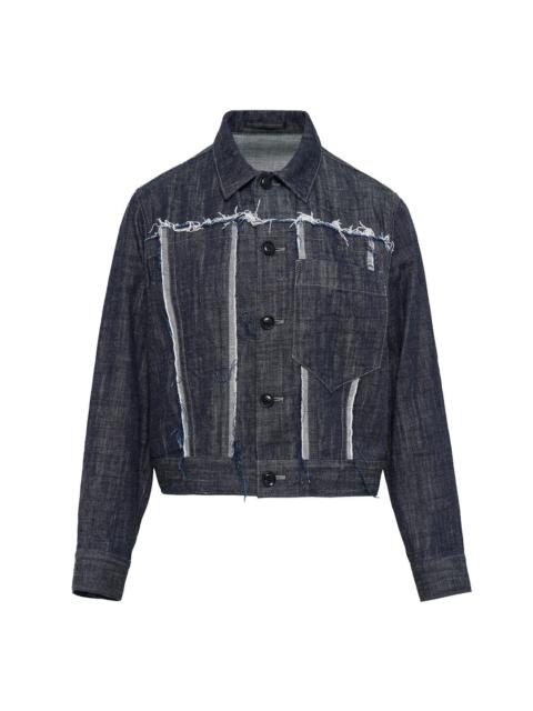 Y's Untrimmed Panel Denim Jacket