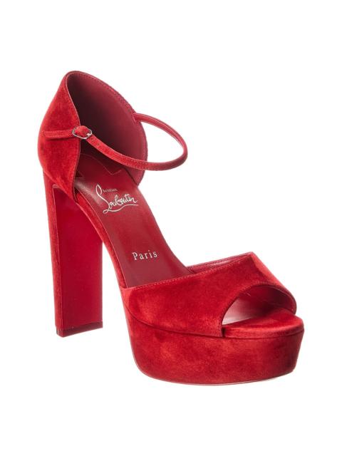 Christian Louboutin Christian Louboutin Sandaloo 130 Suede Platform Sandal