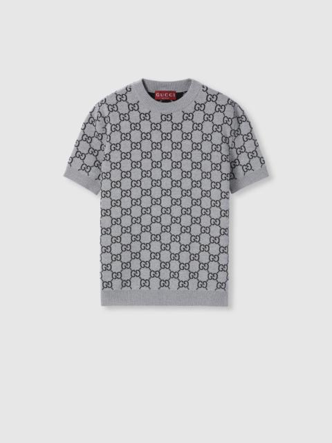 GUCCI Reversible GG wool jacquard top