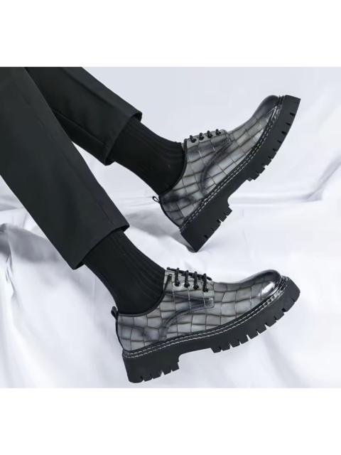 Other Designers Japanese Brand - Chunky Crocodile Platform Derby Shoes