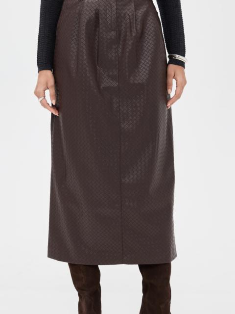 ROTATE Midi Paper Waist Skirt