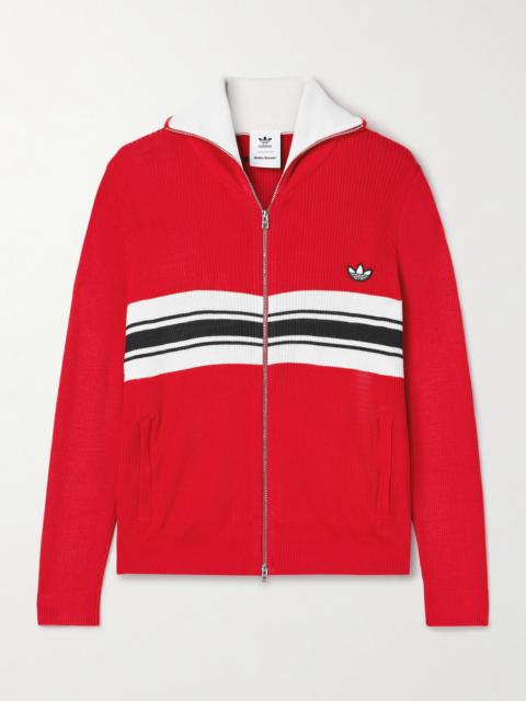 adidas Originals + Wales Bonner Striped Ribbed-knit Track Jacket