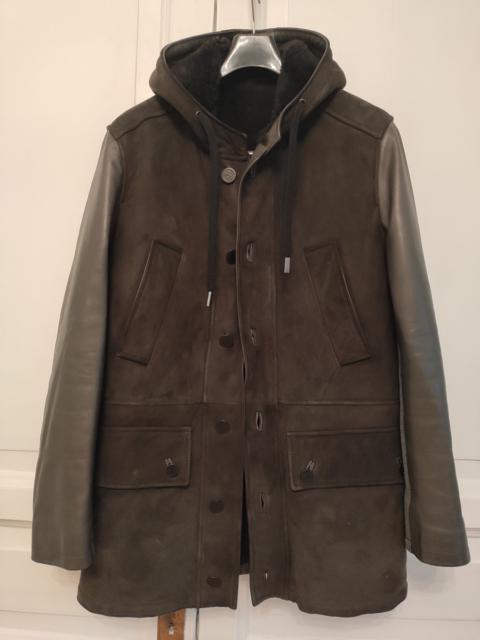 Other Designers Paolo Pecora - Shearling parka in khaki.Like Saint Laurent or Gucci