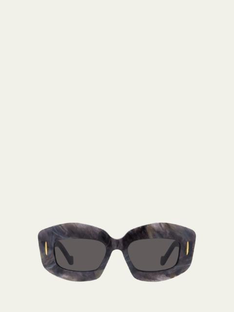 Silver Screen Chunky Acetate Rectangle Sunglasses