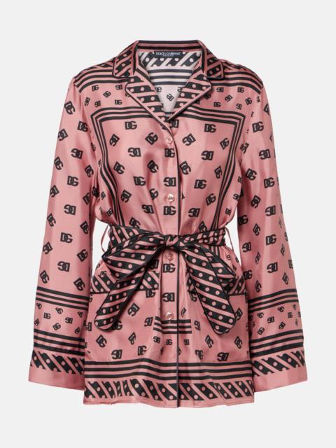 Dolce & Gabbana DG silk satin shirt