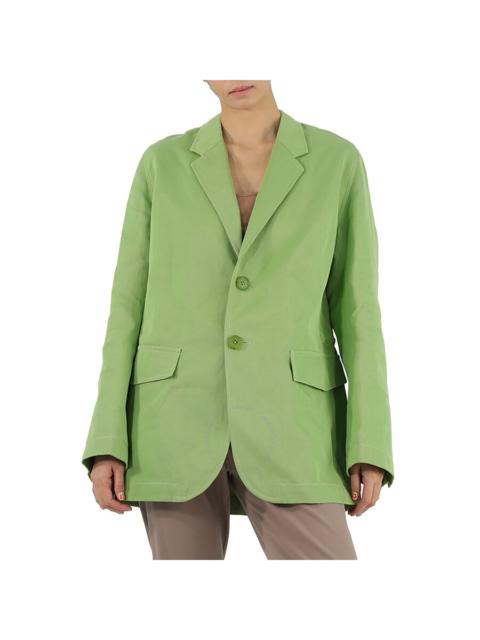 Other Designers Petar Petrov Ladies Green Issa Single-Breasted Oversized Jacket
