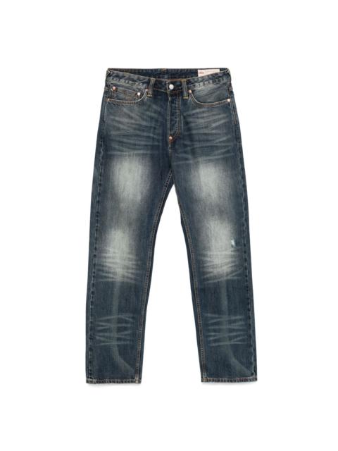 seagull-embroidered jeans