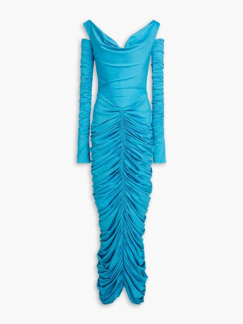 Other Designers Convertible ruched jersey maxi dress