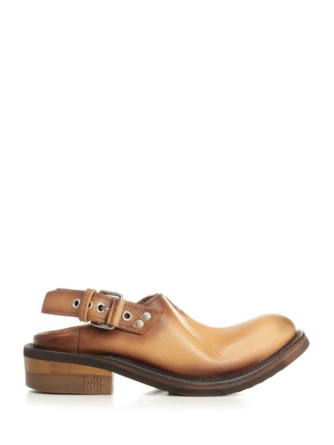 Miu Miu Miu Miu Women Leather Mules